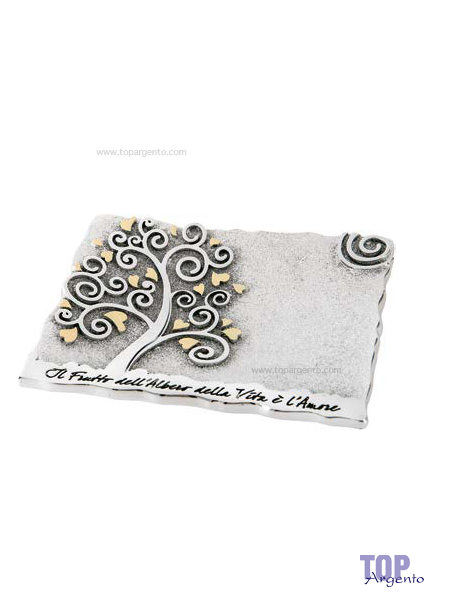 Bongelli piattino albero della vita silver 17x13 ME990