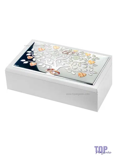 a white box with a silver lid