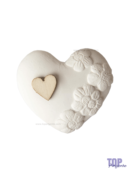 Etm Bomboniere Accessori Gesso Cuore Fiori Cuore