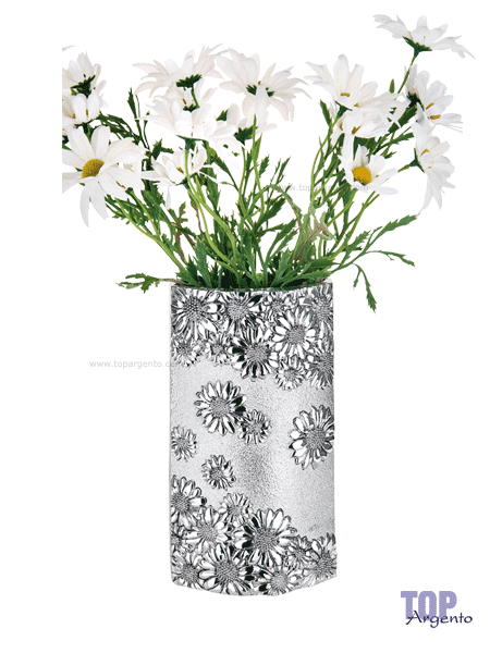 Bongelli vaso schiacciato margherite h24 arg ME964