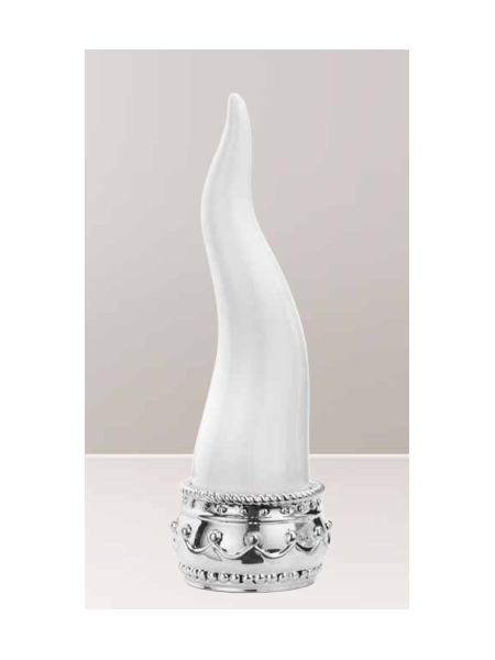 Corno Bianco Base Argentata Valenti VLR16073_1BIAR