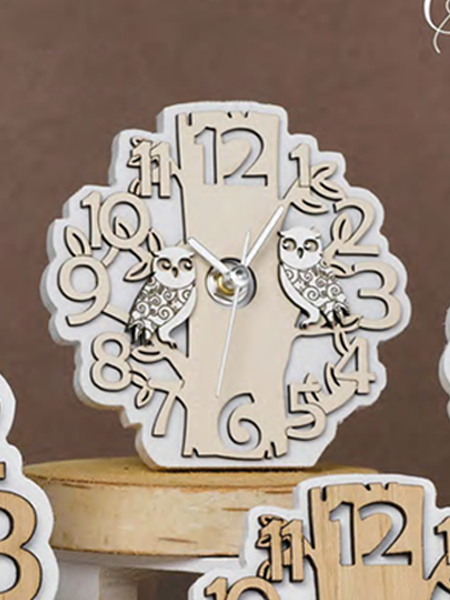 Albalù Bomboniera Orologio Albero Della Vita 10x10 cm – Orologio da Appoggio con Design Legno, Scatola Inclusa – Bomboniere Cresima Ragazzo, Bomboniere Comunione Bambina - Rosa