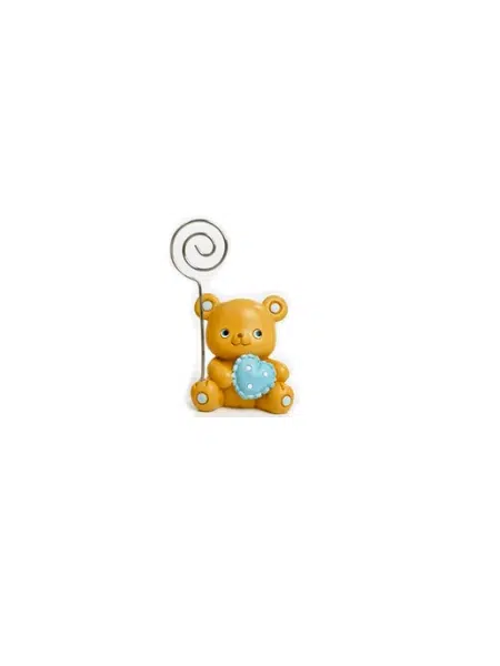 Clip Portafoto Orsetto Celeste Paben PB18597