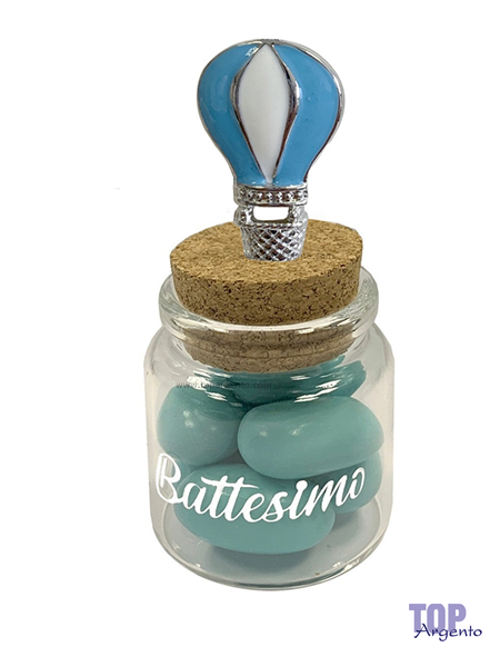 Barattolo Portaconfetti Battesimo Celeste ETM Bomboniere 12A015