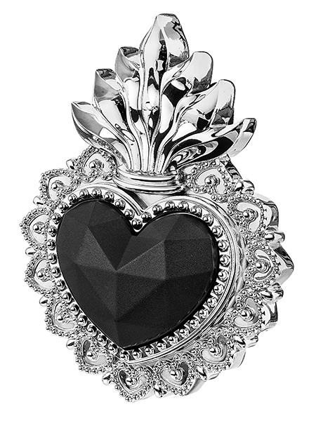 cuore argentato bomboniere bongelli 2366 AG NERO