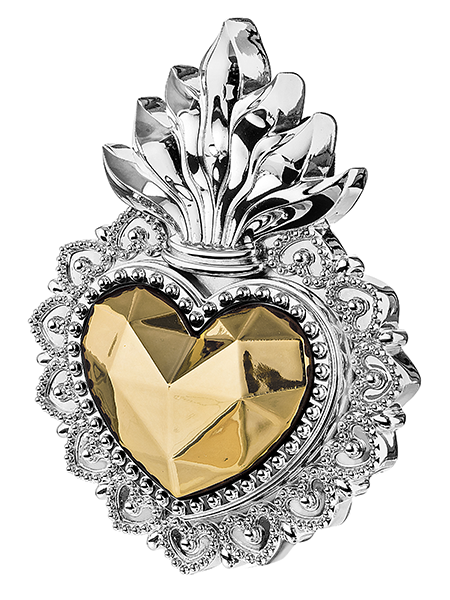 cuore argentato bomboniere bongelli 2366 AG OR