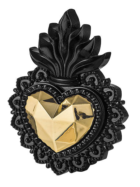 cuore argentato bomboniere bongelli 2366 NERO OR