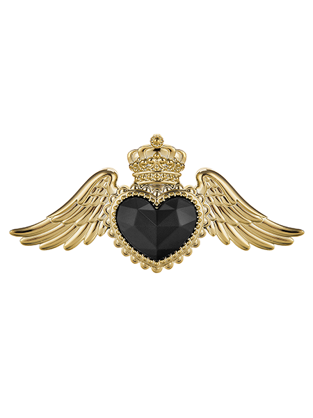 cuore con ali bomboniere bongelli 2367 OR NERO