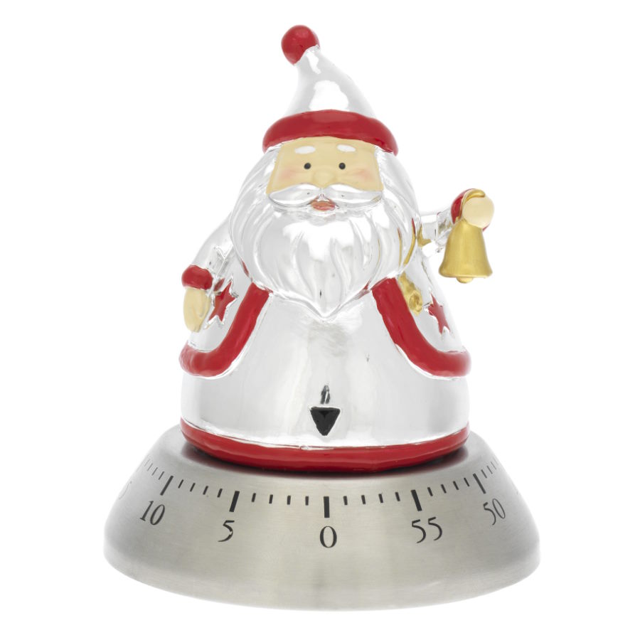 Bagutta Timer Con Babbo Natale Argento Rosso N 8564-07
