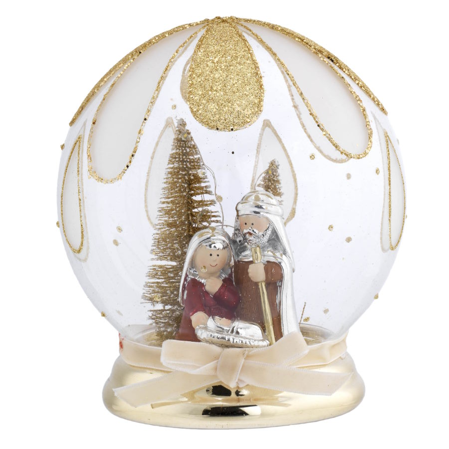 Bagutta Sfera Gocce Con Alberelli Led E Presepe N 8574-02 OR
