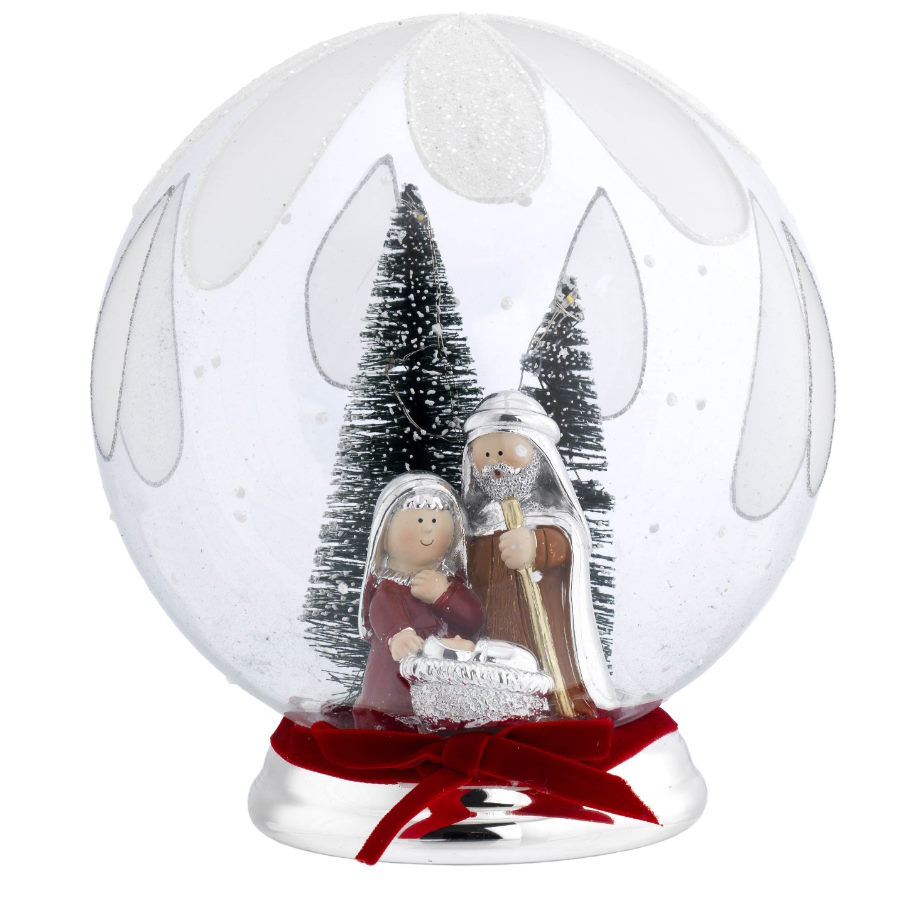 Bagutta Sfera Gocce Con Alberelli Led E Presepe N 8574-03 AR