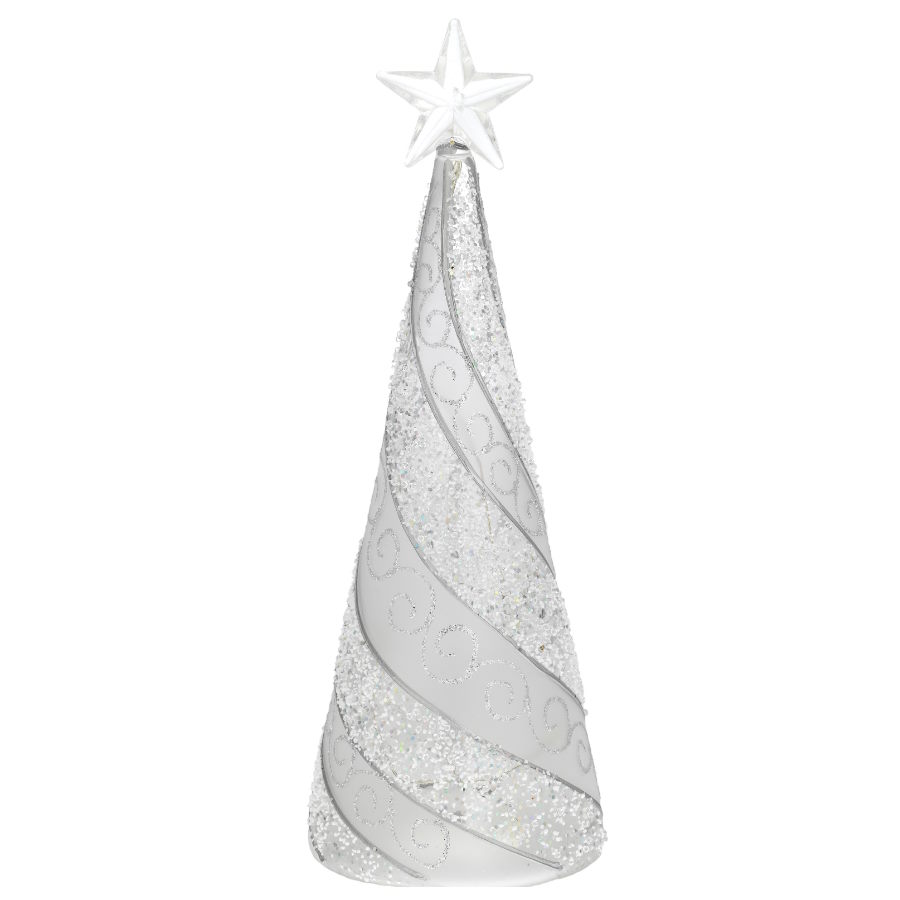Bagutta Alberi Conici Onde Glitterate Argento N 8577-09