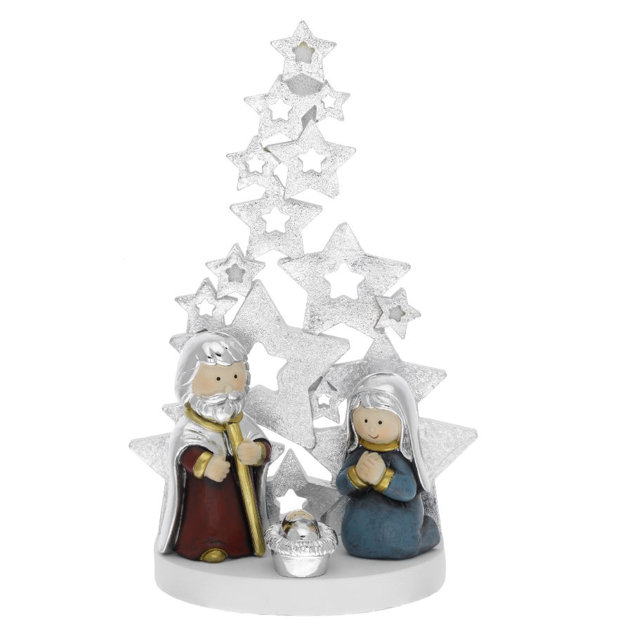 Bagutta Albero Multi stelle Stilizzato Bianco Argento N 8587-26 AR