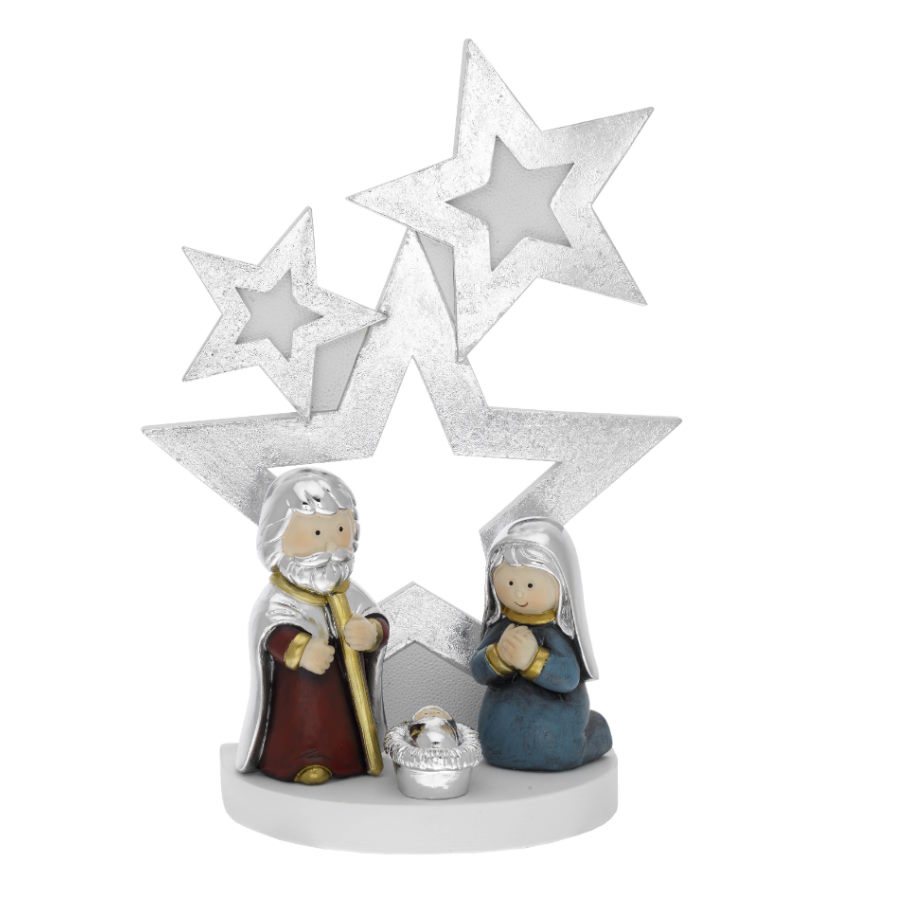Bagutta Albero 3 Stelle Stilizzato Bianco Argento N 8588-26 AR