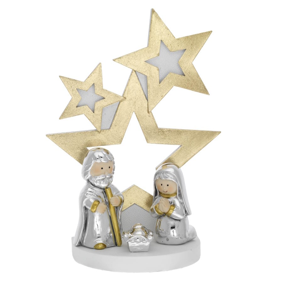 Bagutta Albero 3 Stelle Stilizzato Bianco Oro N 8588-26 OR