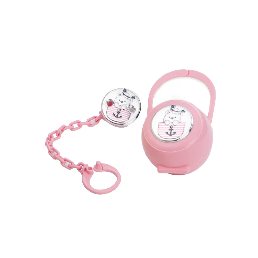Thilia confezione scatola + pinza portaciuccio rosa cod. 453424