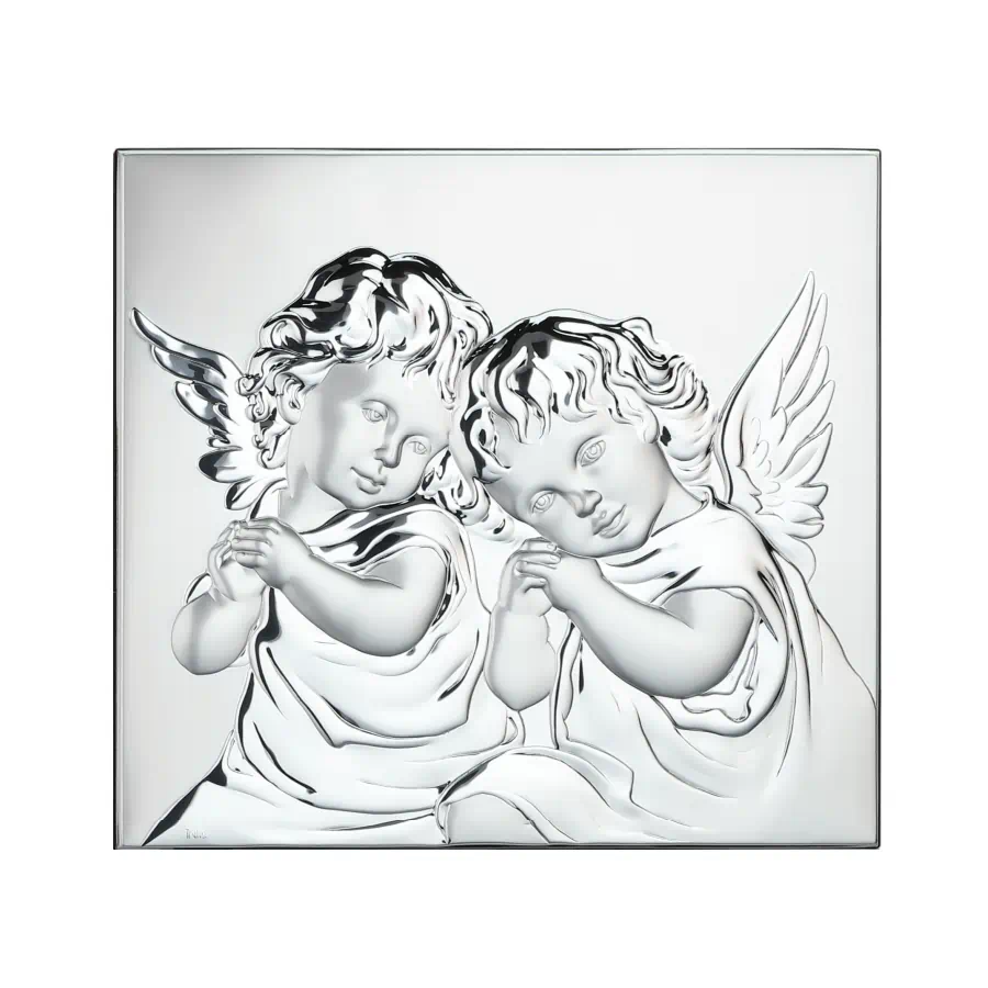Thilia pannello argentato Angeli cm 38x34,5 cod. 453441