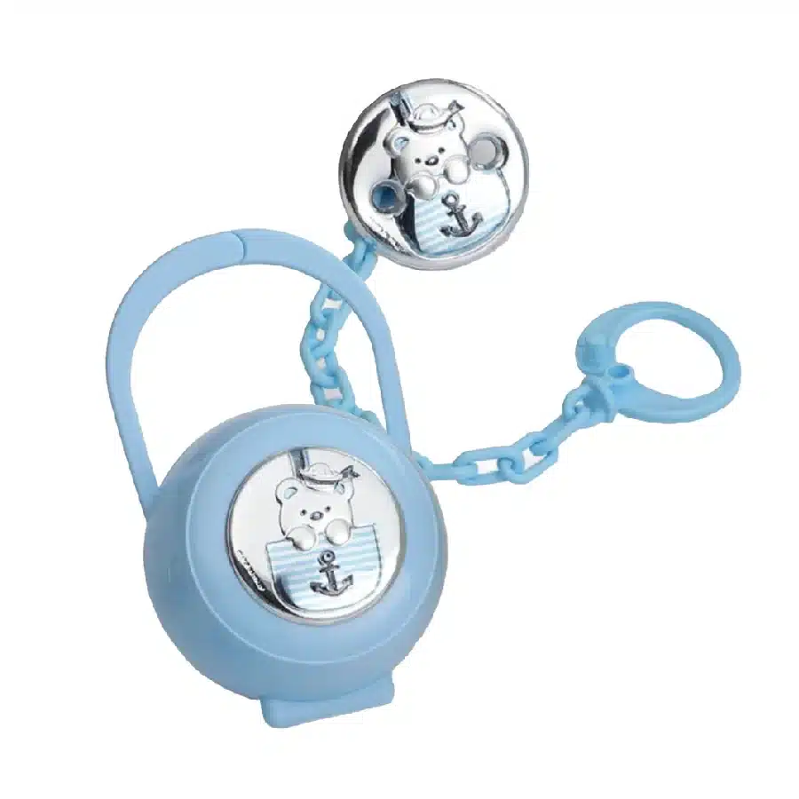 Thilia scatola+pinza portaciuccio celeste cod. 453423