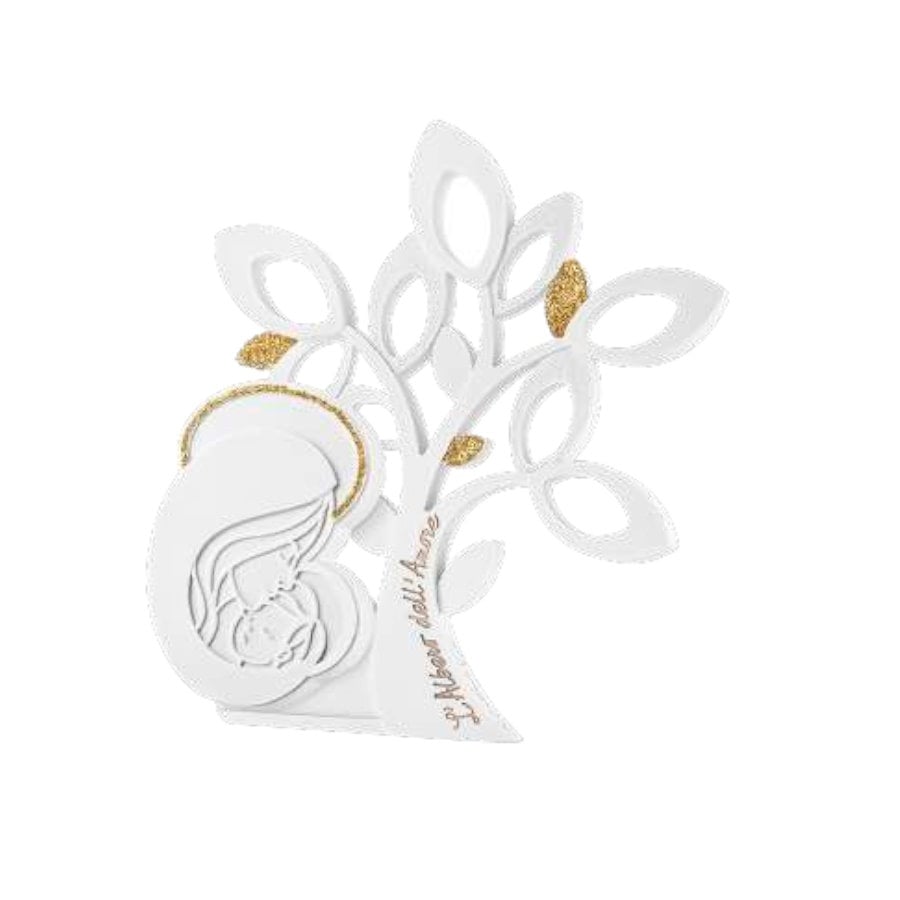 BONGELLI ALBERO MADONNA 14X17 BIANCO GL.ORO cod. ME2387 2OR