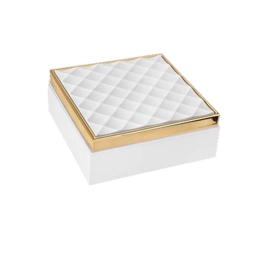 BONGELLI COFANETTO 17X17 BIANCO ORO cod. ME2348 OR
