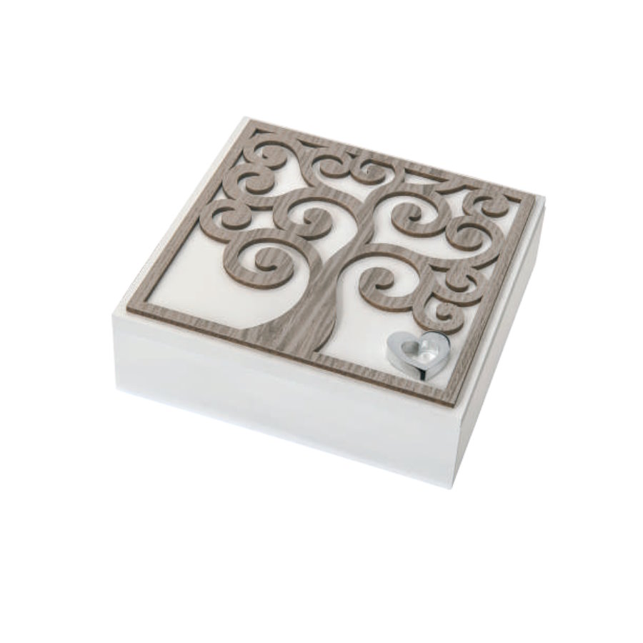 BONGELLI COFANETTO ALBERO VITA 17X17 ROVERE cod. ME1392 RO