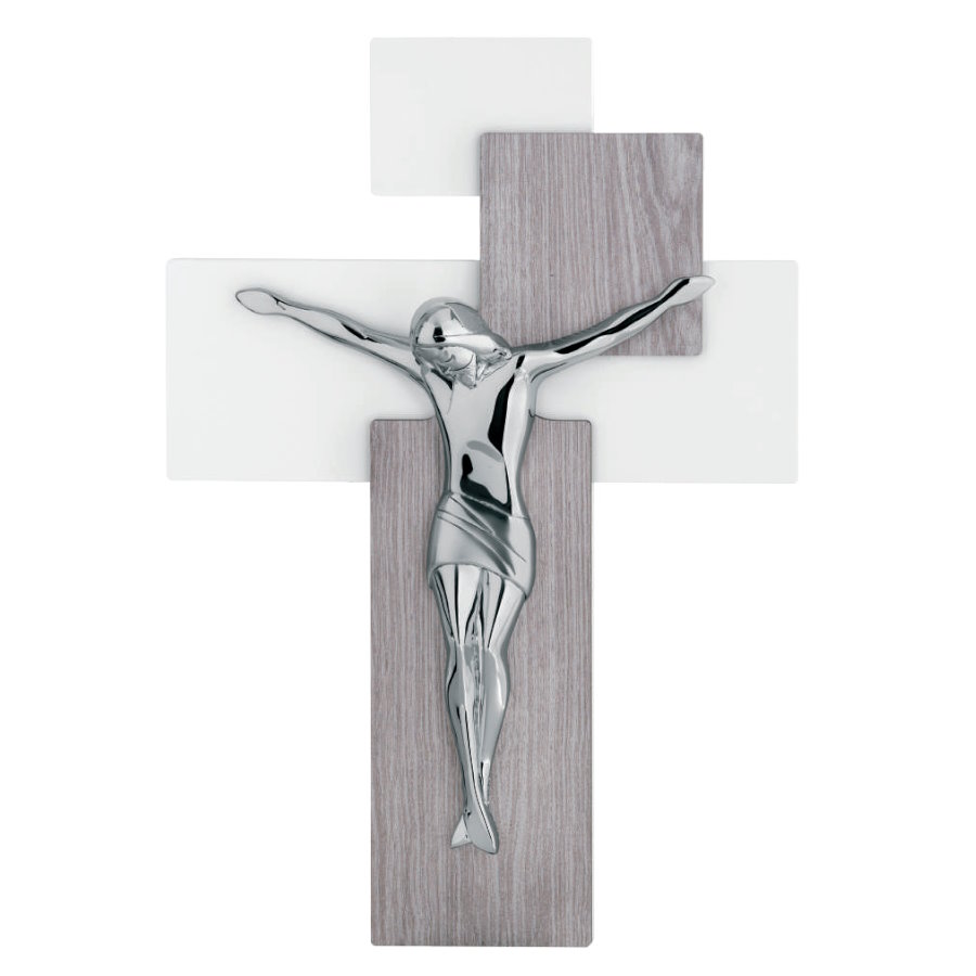 BONGELLI CRISTO ARGENTATO MAXI ROVERE 60X40 cod. ME1210 4RO