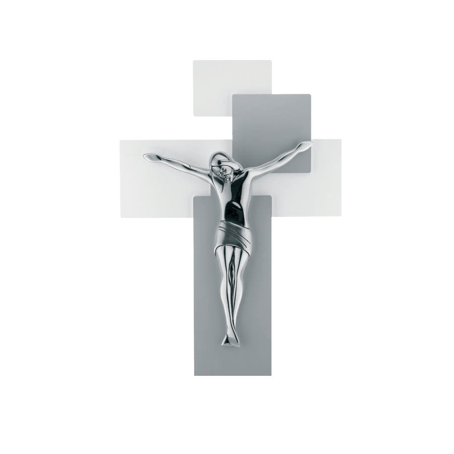 BONGELLI CRISTO ARGENTATO MEDIO GRIGIO 27X19 cod. ME1210 2G