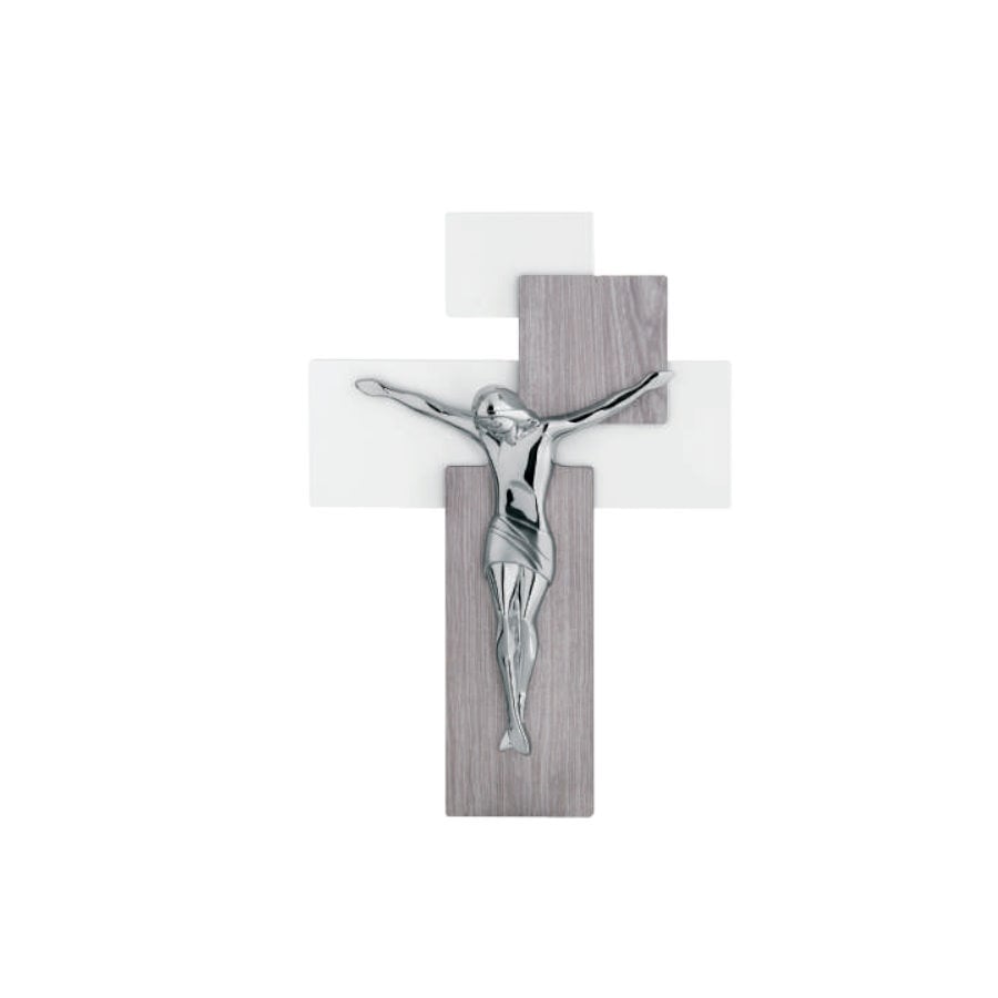 BONGELLI CRISTO ARGENTATO MEDIO ROVERE 27X19 cod. ME1210 2RO