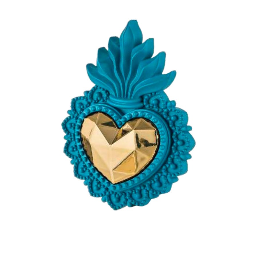 BONGELLI CUORE EX VOTO 16X12 BLU ORO cod. ME2366 3BL OR