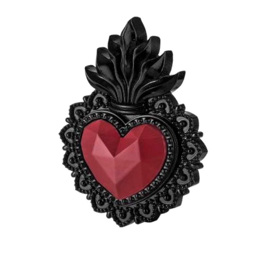 BONGELLI CUORE EX VOTO 16X12 NERO ROSSO cod. ME2366 3NERO RS