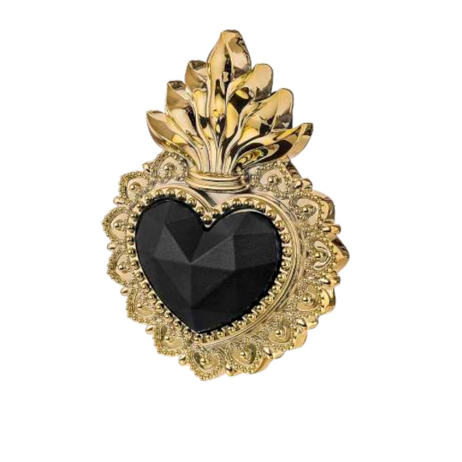 BONGELLI CUORE EX VOTO 16X12 ORO NERO cod. ME2366 3OR NERO