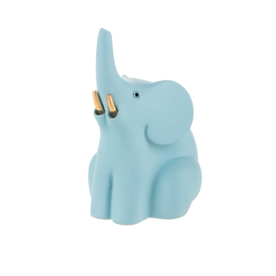 BONGELLI ELEFANTE STILIZZATO H.10 CELESTE cod. ME2249 2CE