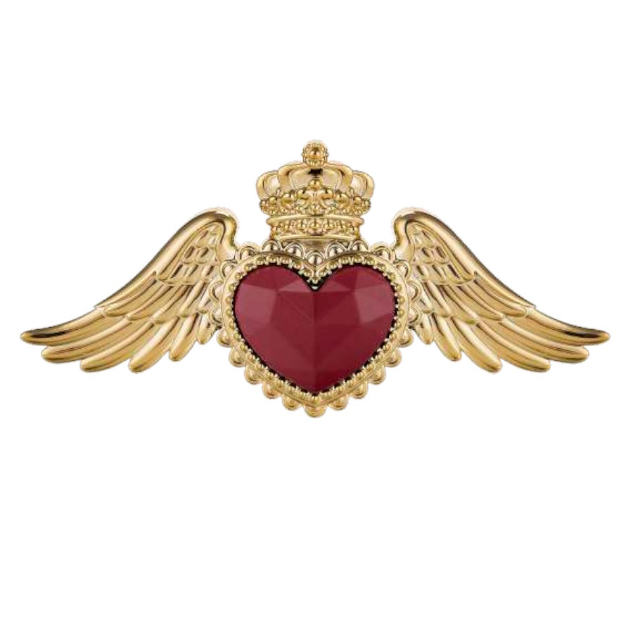 BONGELLI EX VOTO CUORE ALI 28X14 ORO ROSSO cod. ME2367 2OR RS