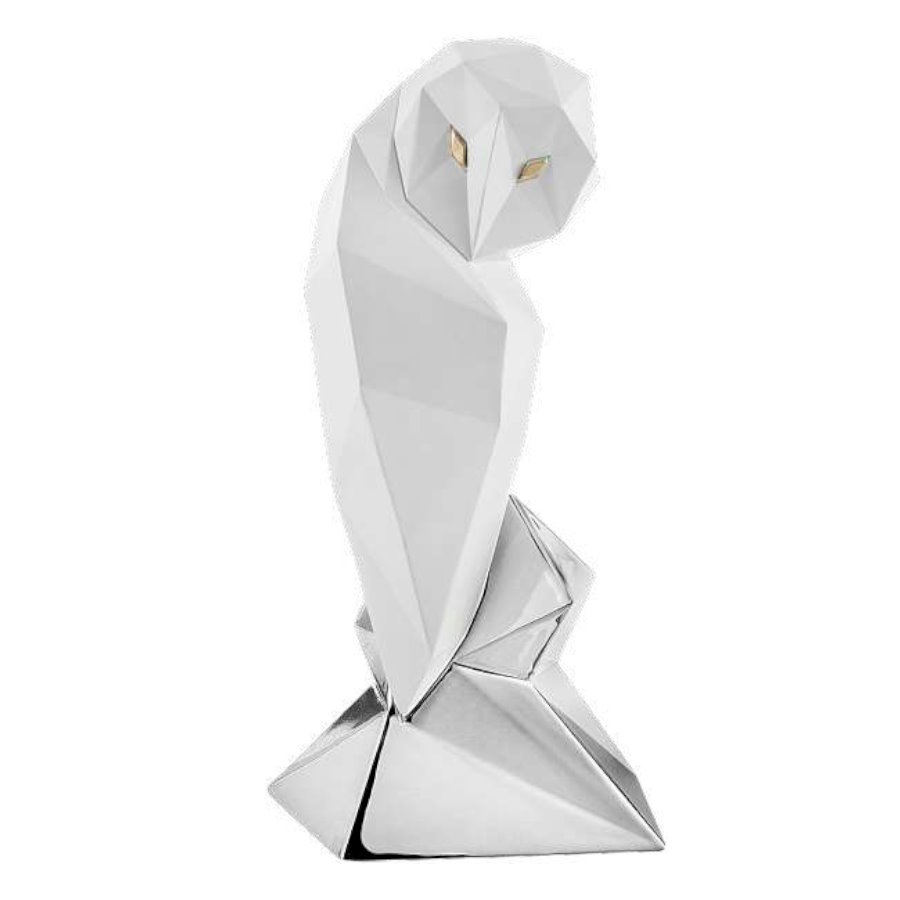 BONGELLI GUFO STIL. H.29 BIANCO ARGENTO cod. ME2341 2AG