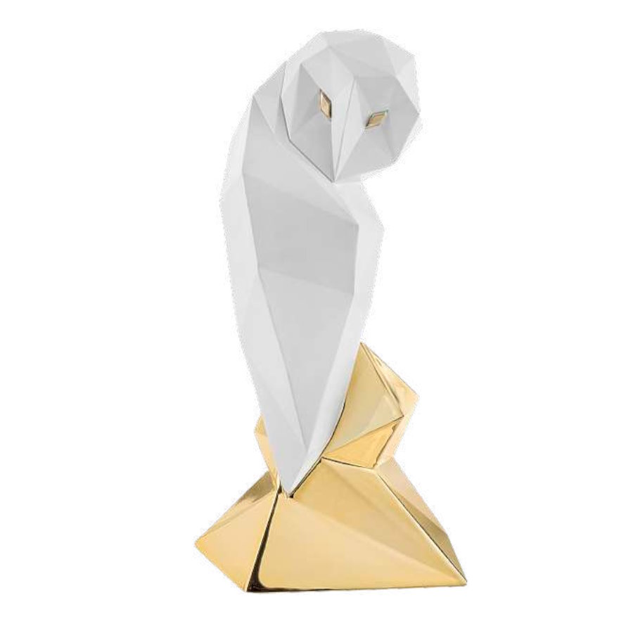 BONGELLI GUFO STIL. H.29 BIANCO ORO cod. ME2341 2OR
