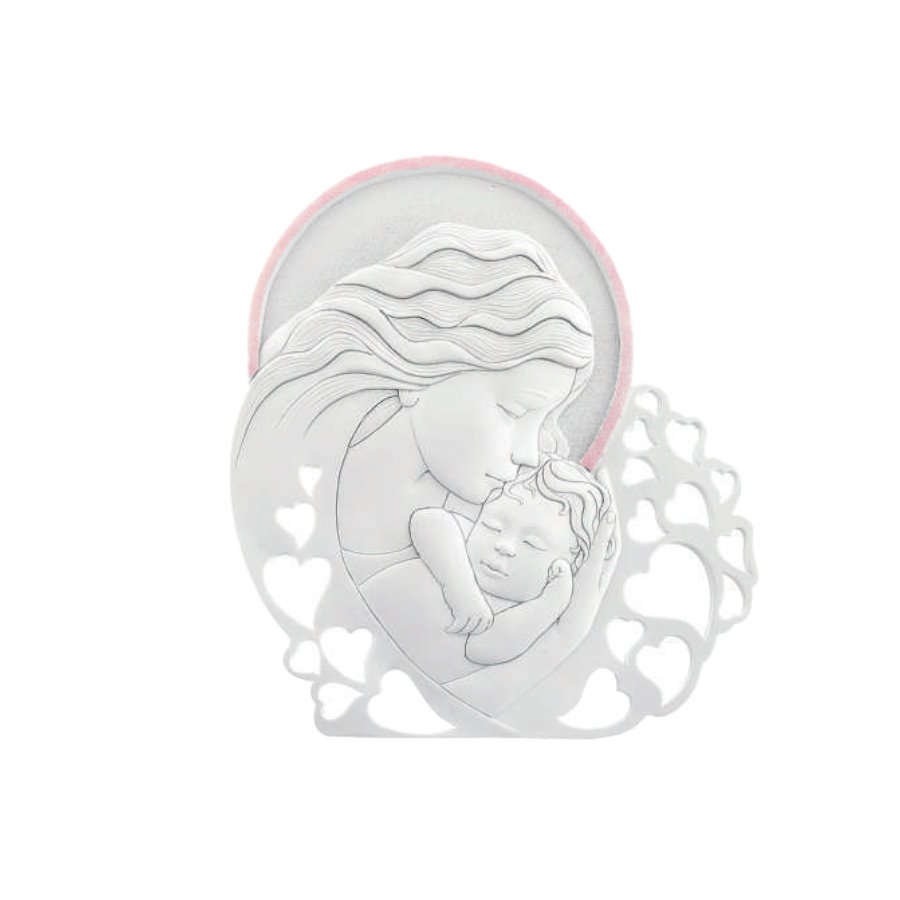BONGELLI MADONNA CON BIMBO CUORE GL.RO 16x15 cod. ME1261 RO
