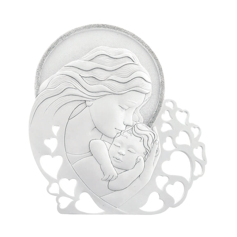 BONGELLI MADONNA Con BIMBO 16x15 BIANCA cod. ME1261 1