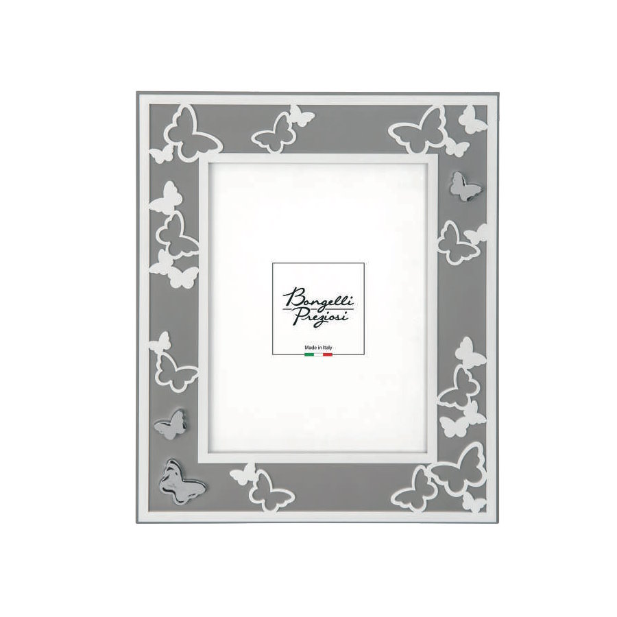 BONGELLI PORTA FOTO FARFALLE 13x18 GRIGIO cod. ME1591 2G