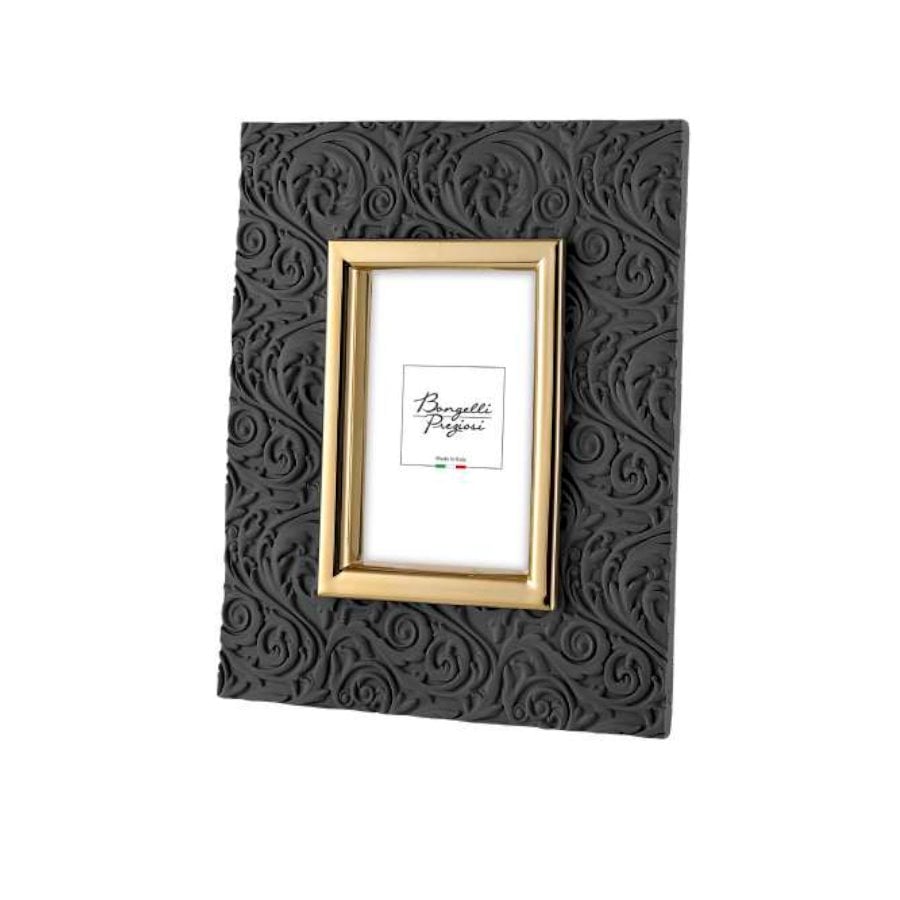 BONGELLI PORTA FOTO MODERNO INTARSI INT. 13X18 cod. ME2349 NE OR