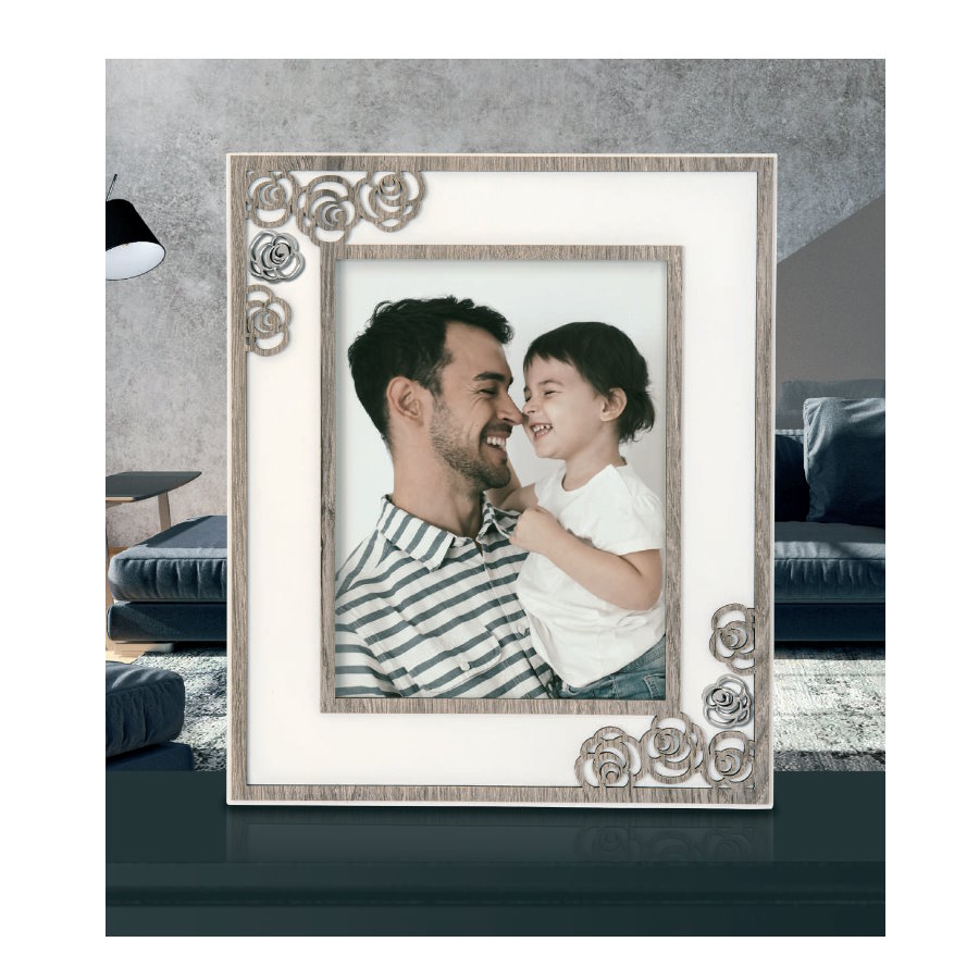 BONGELLI PORTA FOTO ROSE 13x18 ROVERE cod. ME1587 2RO
