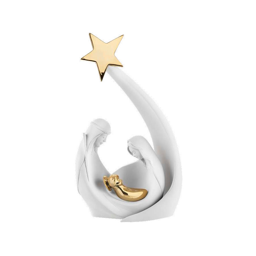 BONGELLI PRESEPE ONDA 13X32h BIANCO ORO cod. NT126 2OR
