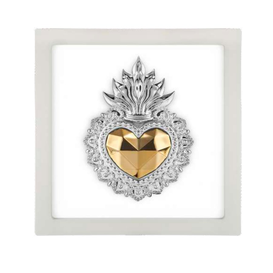 BONGELLI QUADRETTO EX VOTO 17X17 AEGENTO ORO cod. ME2372 AG OR
