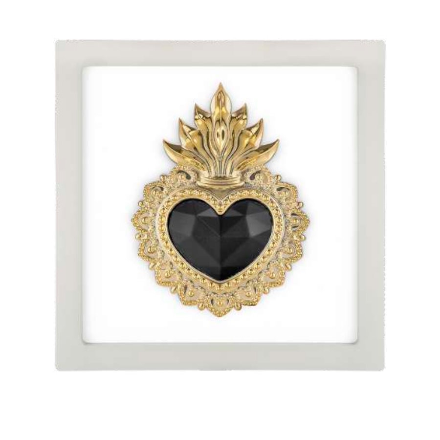 BONGELLI QUADRETTO EX VOTO 17X17 ORO NERO cod. ME2372 OR NERO