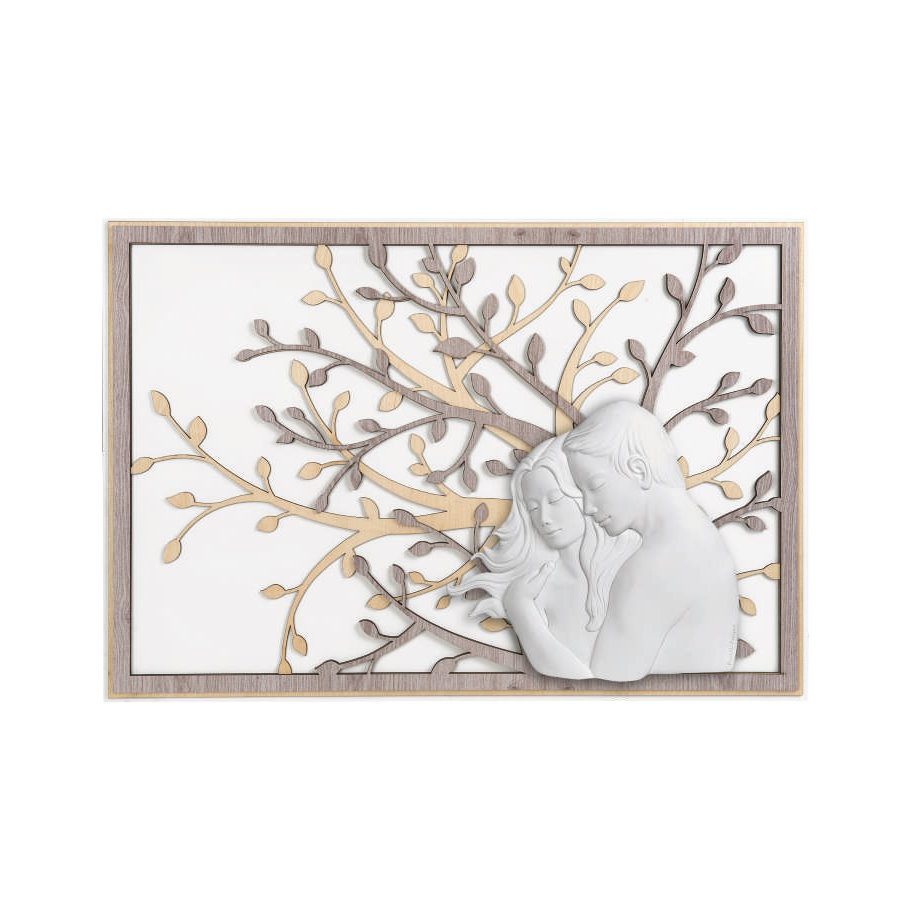 BONGELLI QUADRO ALBERO COPPIA CLASS. ROV. 70X48 cod. ME1946 1RO