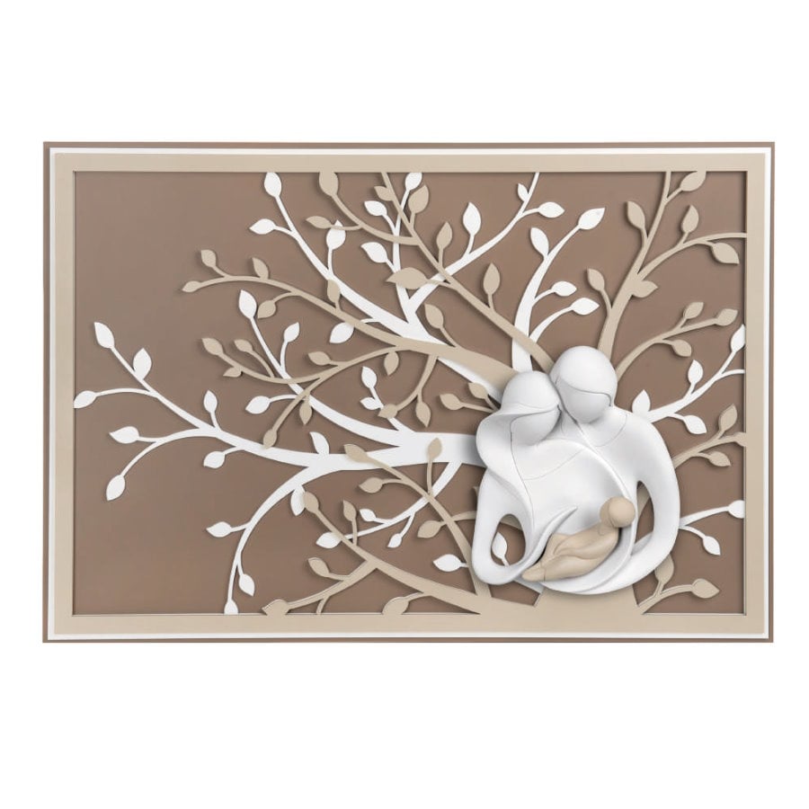 BONGELLI QUADRO ALBERO FAMIGLIA STILIZZATO NOCCIOLA 70X48 cod. ME1953 1N