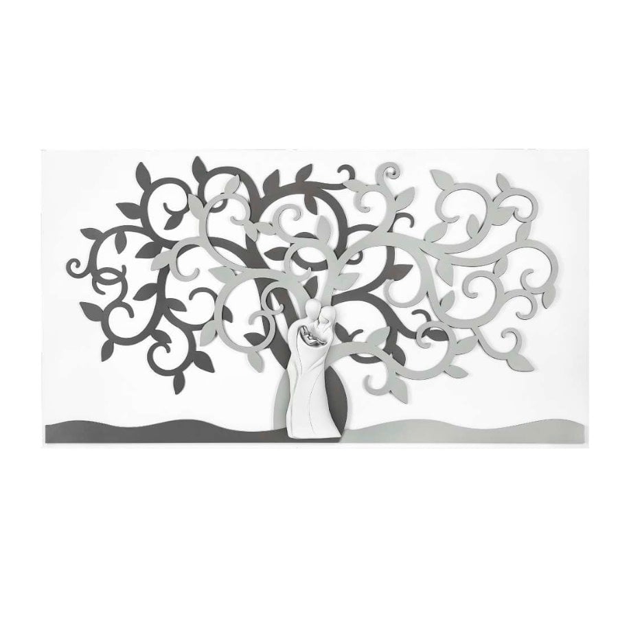 BONGELLI QUADRO ALBERO VITA 110X60 GRIGIO cod. ME2460 3G
