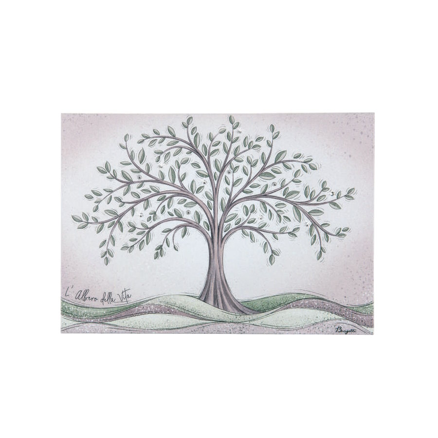 BONGELLI QUADRO ALBERO VITA 17,5x12,5 VERDE cod. ME2099 1V