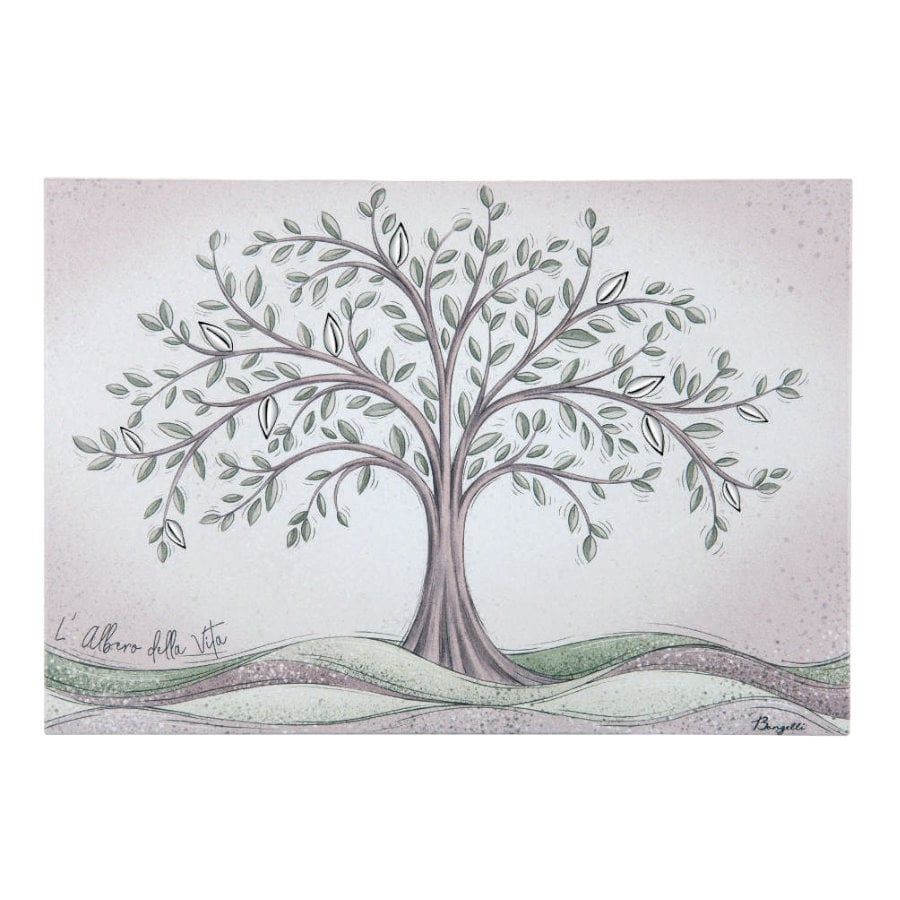 BONGELLI QUADRO ALBERO VITA 50x35 VERDE cod. ME2099 3V