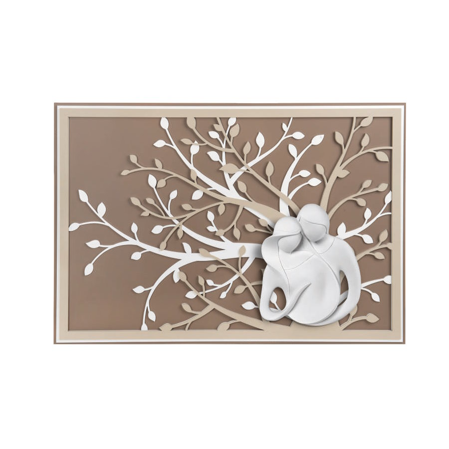 BONGELLI QUADRO ALBERO VITA COPPIA STILIZZATO NOC105X72 cod. ME1954 2N