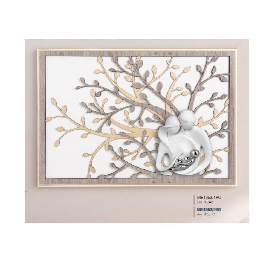 BONGELLI QUADRO ALBERO VITA FAM STILIZZATO ROVERE 105X72 cod. ME1953 2RO
